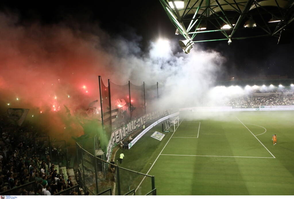 Παναθηναϊκός-ΑΕΚ: Καυτή ατμόσφαιρα στη Λεωφόρο - Πανό και επιβλητικό κορεό (photos+video)