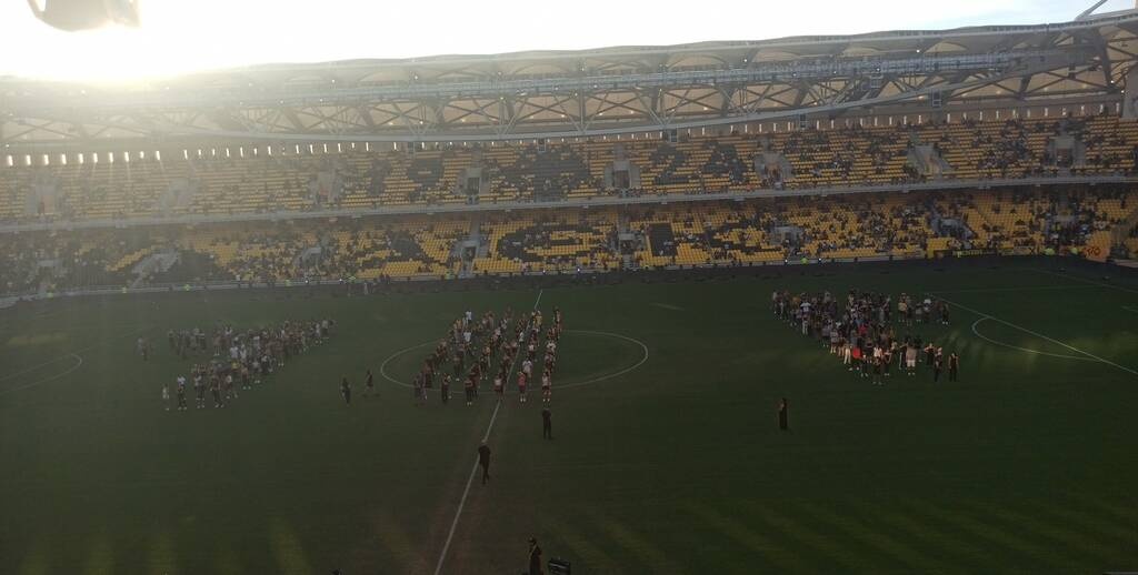 Παροξυσμός στην OPAP Arena - Η πρόβα με τη λέξη ΑΕΚ στο κέντρο του γηπέδου