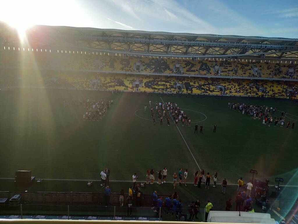 Παροξυσμός στην OPAP Arena - Η πρόβα με τη λέξη ΑΕΚ στο κέντρο του γηπέδου