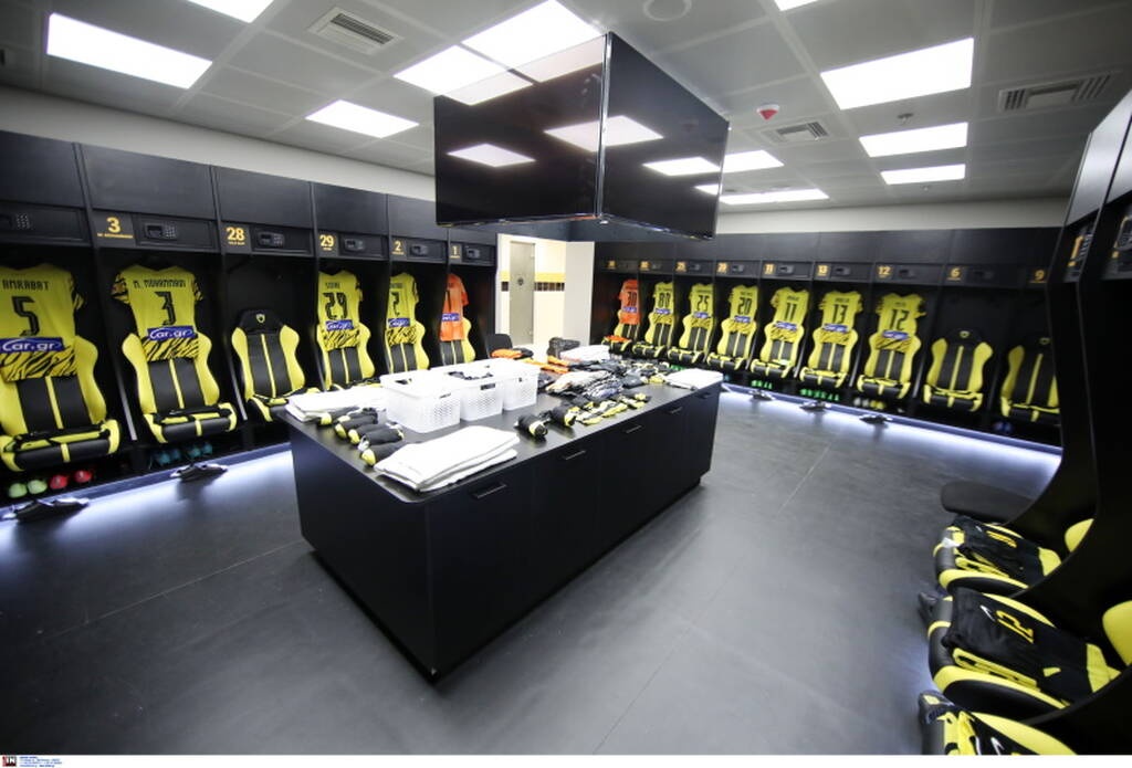 AEK-Ιωνικός: Εντυπωσιακές εικόνες από τα αποδυτήρια της ΟPAP Arena (photos)