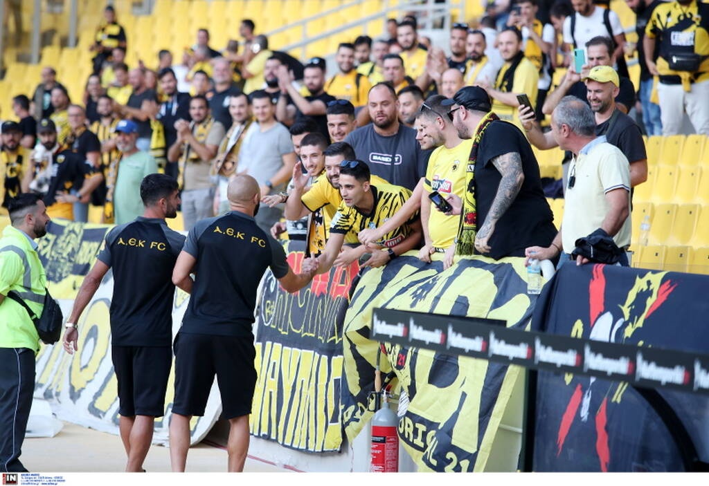 ΑΕΚ-Ιωνικός: Πήγαν στον κόσμο οι παίκτες - Οι πρώτες στιγμές από την OPAP Arena