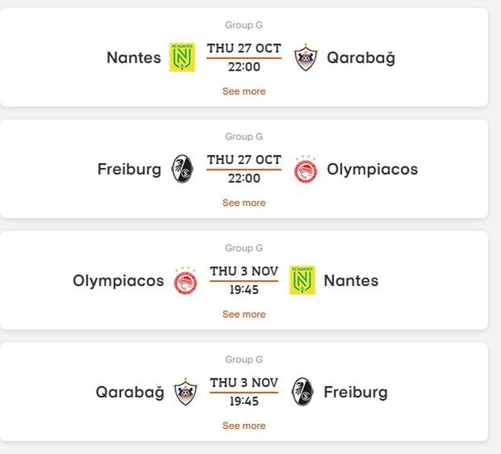 Καραμπάχ-Ολυμπιακός: Ζωντανός για το Conference League - Η βαθμολογία και το πρόγραμμα (photos)