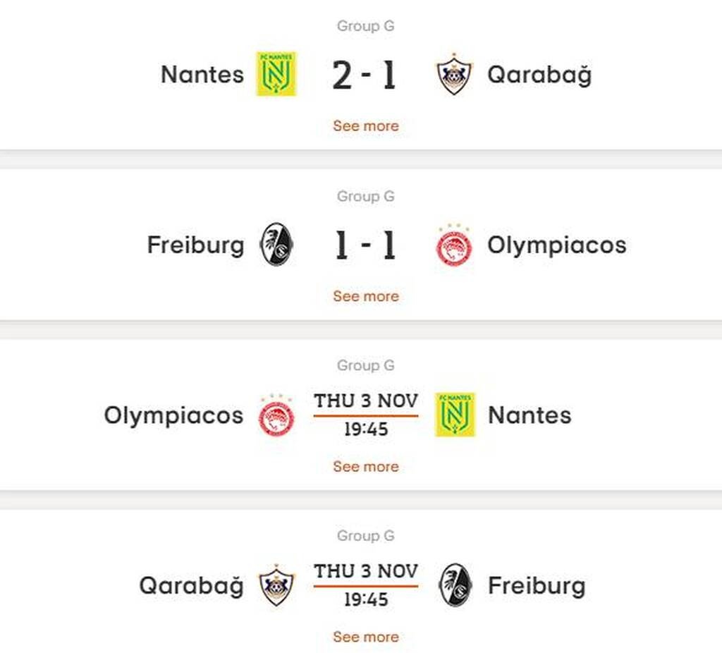 Φράιμπουργκ-Ολυμπιακός: Αντίο και στο Conference League - Η βαθμολογία και η μάχη με Ναντ (pics)