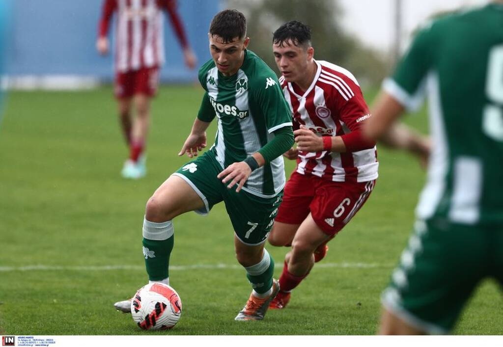 Παναθηναϊκός - Ολυμπιακός (Κ19) 1-0: «Χόρεψε» στη βροχή με Ζεϊμπέκη στο 91'