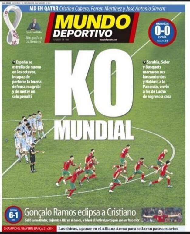 El Mundo Deportivo: «Παγκόσμιο νοκ άουτ»