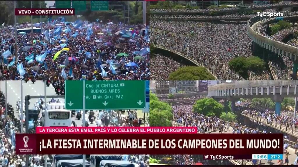 Αργεντινή: Πάνω από 4 εκατ. οπαδοί αποθέωσαν τον Μέσι και την παρέα του - Απίστευτες εικόνες (vid)