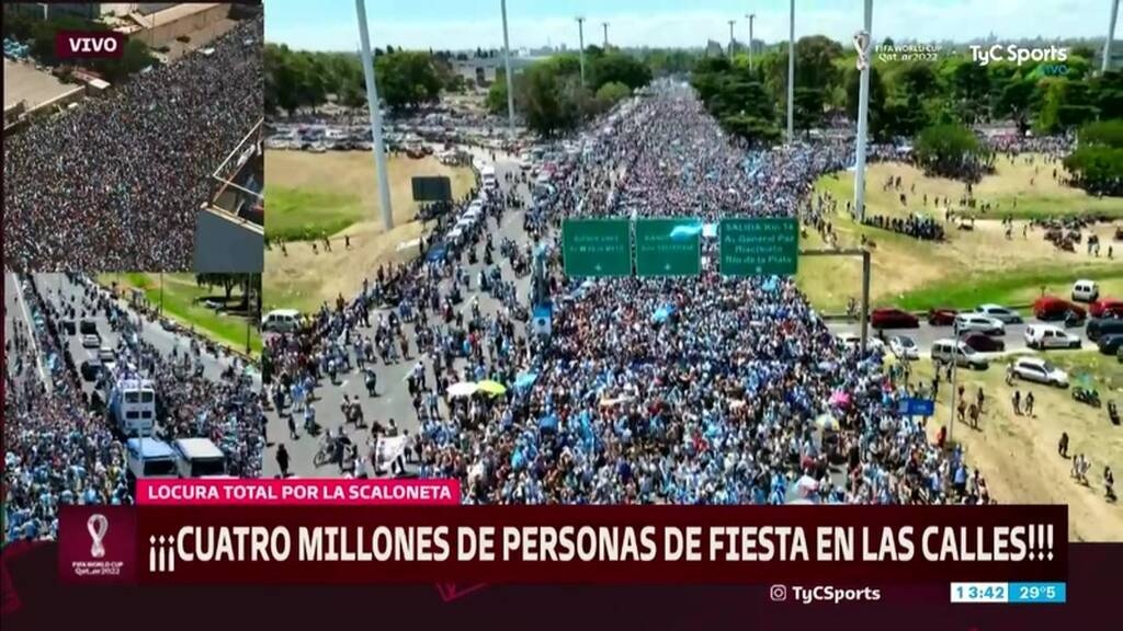 Αργεντινή: Πάνω από 4 εκατ. οπαδοί αποθέωσαν τον Μέσι και την παρέα του - Απίστευτες εικόνες (vid)