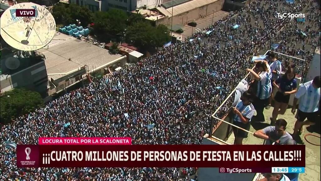 Αργεντινή: Πάνω από 4 εκατ. οπαδοί αποθέωσαν τον Μέσι και την παρέα του - Απίστευτες εικόνες (vid)