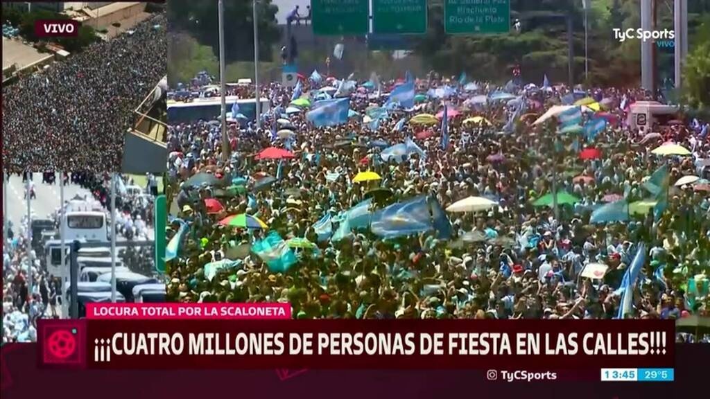 Αργεντινή: Πάνω από 4 εκατ. οπαδοί αποθέωσαν τον Μέσι και την παρέα του - Απίστευτες εικόνες (vid)