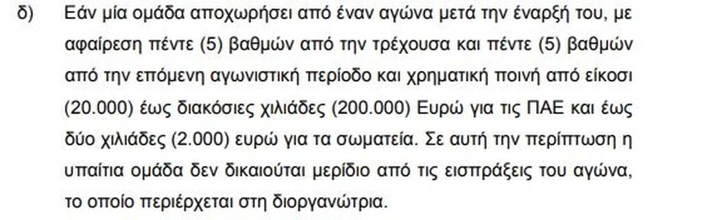 Ολυμπιακός: Τρίτη και φαρμακερή για την πρώτη ομάδα - Οι προβλεπόμενες ποινές μετά τη 2η αποχώρηση