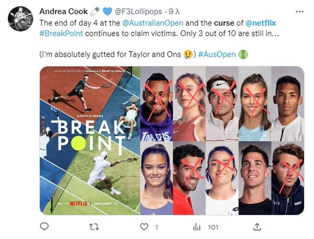 Australian Open: Τρόμος για την... κατάρα του Netflix - Η Σάκκαρη στους 3 «επιζώντες» (photos)
