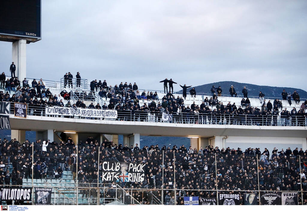 Βόλος-ΠΑΟΚ: Μέτρησαν τα δοκάρια στο Πανθεσσαλικό, κατάληψη από τους οπαδούς του «Δικεφάλου» (photos)