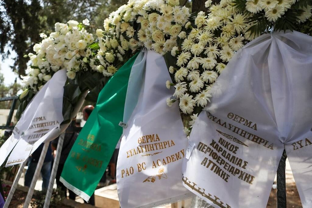 Παναθηναϊκός AKTOR: Όλη η ομάδα στην κηδεία του Πάρη Δερμάνη