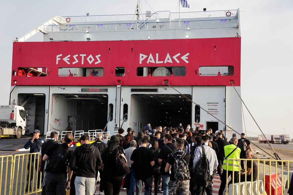 Τελικός Κυπέλλου Ελλάδας, ΟΦΗ - Ολυμπιακός: 3.000 Κρητικοί οπαδοί αναχώρησαν με πλοία για Αθήνα