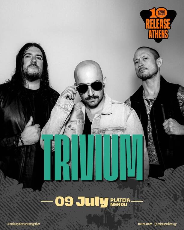 Release Athens 2026: Trivium μαζί με Pantera στις 9 Ιουλίου στην Πλατεία Νερού