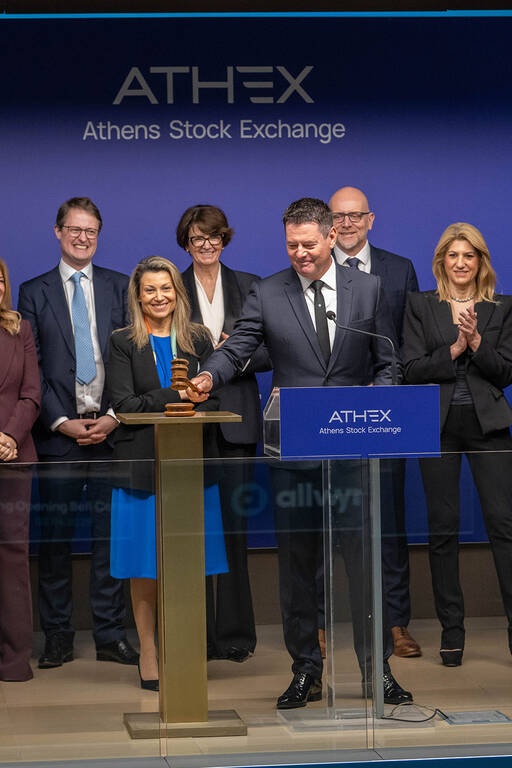 Η Allwyn σηματοδοτεί τη διαπραγμάτευση των μετοχών της στο Χρηματιστήριο Αθηνών