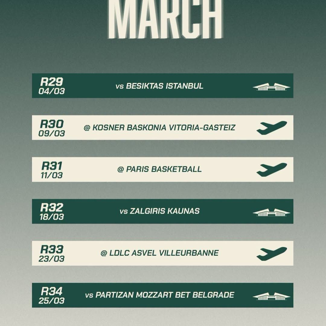 Panathinaikos-Schedule