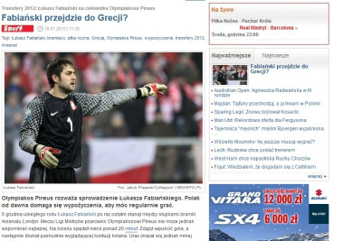 «Σκέψεις για Φαμπιάνσκι στον Ολυμπιακό»