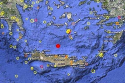 Δυνατός σεισμός στην Κρήτη