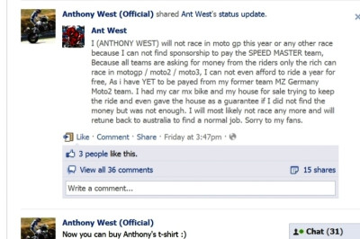 MotoGP: Ο Γουέστ φεύγει ο Παζίνι έρχεται