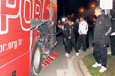 Τράκαρε το πούλμαν της Σαμσούνσπορ!