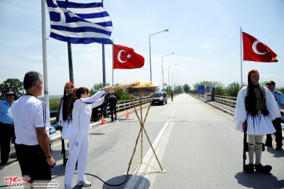Ολυμπιακή Φλόγα: Στο συνοριακό φυλάκιο των Κήπων