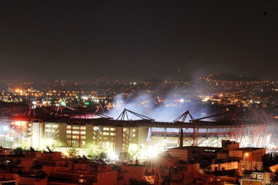 Φωταγωγήθηκε το «Γ. Καραϊσκάκης» για το μπάσκετ!