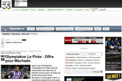 «Ο Ολυμπιακός κατέθεσε πρόταση για Μασάδο»