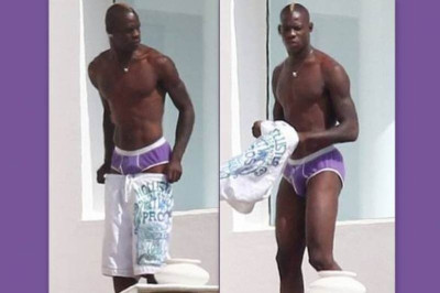 Ο Mario Balotelli και το μωβ σλιπάκι του! (photos)