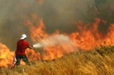 Πυρκαγιά κοντά σε κατοικημένη περιοχή στην Κερατέα