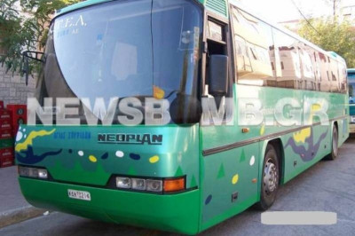 Χίος: Αυτό είναι το λεωφορείο που έπεσε στη χαράδρα