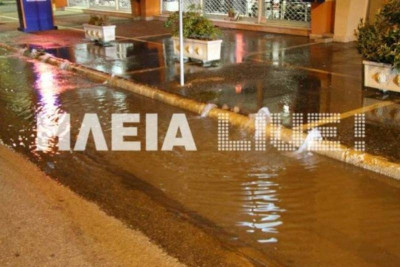 Νυχτερινή πλημμύρα στον Πύργο