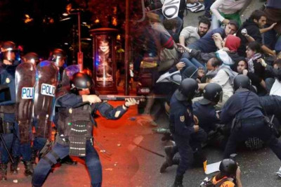Άγρια επεισόδια στη Μαδρίτη-Δεκάδες τραυματίες