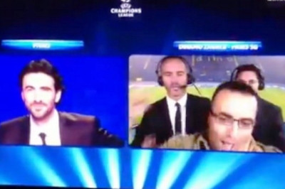 Εισβολή οπαδού σε live εκπομπή! (video)