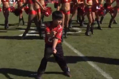 Ο μικρός χορευτής που... τρελαίνει τις cheerleaders (video)