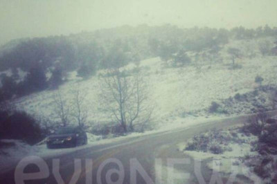 Χιονιάς στην Εύβοια! (pic)