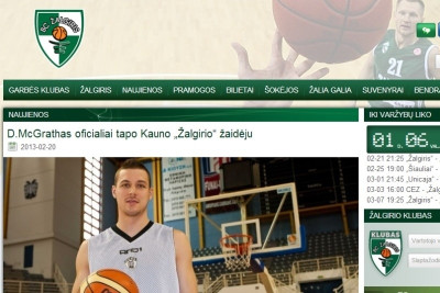 Ζαλγκίρις Κάουνας: Ανακοινώθηκε και παίζει με Παναθηναϊκό ο ΜακΓκραθ!