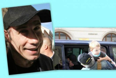 John Travolta: Με τον γιο του στη Πράγα