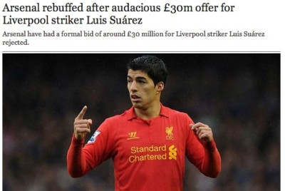 Λίβερπουλ: «Πόρτα» σε Άρσεναλ για Σουάρεζ