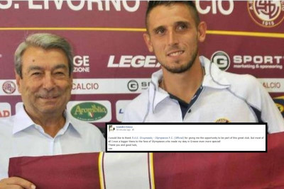 Γκρέκο: «Ευχαριστώ τον Ολυμπιακό και τους οπαδούς»