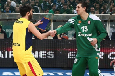 Παναθηναϊκός – Μπαρτσελόνα: Η αγκαλιά Διαμαντίδη – Ναβάρο (photos)