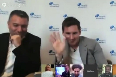 Μπαρτσελόνα: Ο Μέσι παρενέβη σε Hangout στο Google+ για πανηγυρισμούς (video)