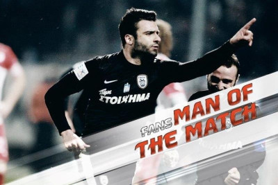 ΠΑΟΚ: Κορυφαίος και των φιλάθλων ο Τζαβέλλας