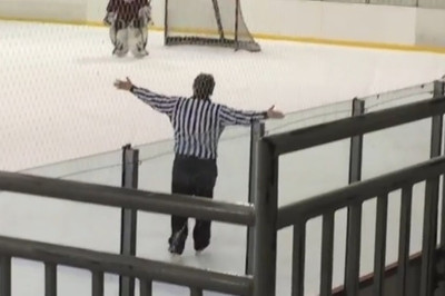 Χόκεϊ: Μεθυσμένος διαιτητής έκανε... φιγούρες στον πάγο (video)