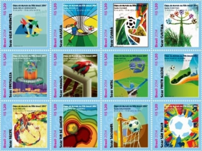 Παγκόσμιο Κύπελλο Ποδοσφαίρου 2014: Μουντιαλικά γραμματόσημα στη Β. Κορέα