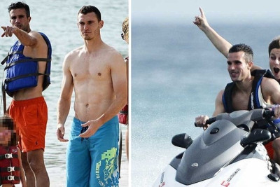 Αγγλία: Μπάνια μαζί φαν Πέρσι και Βερμάλεν (photos)