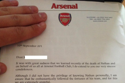 Η συγκινητική συλλυπητήρια επιστολή Βενγκέρ (photo)