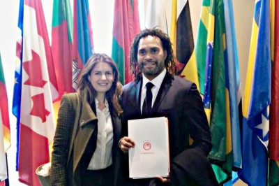 Ολυμπιακός: Ο Καρεμπέ στα Ηνωμένα Έθνη (photos)