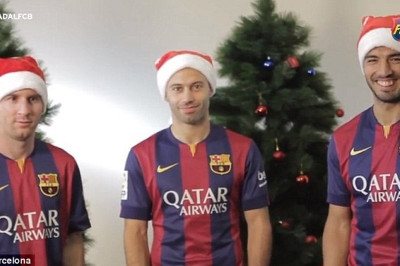 Οι ευχές των αστεριών της Μπάρτσα (video+photos)