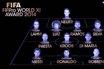 Χρυσή Μπάλα 2014: Η 11αδα του 2014